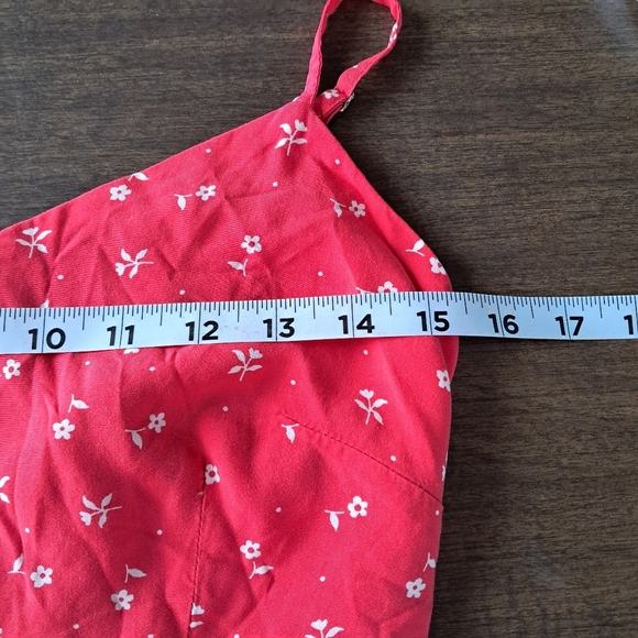 Women’s GAP Summer Sundress Lined  Coral White Floral Size 4 - Picture 8 of 10